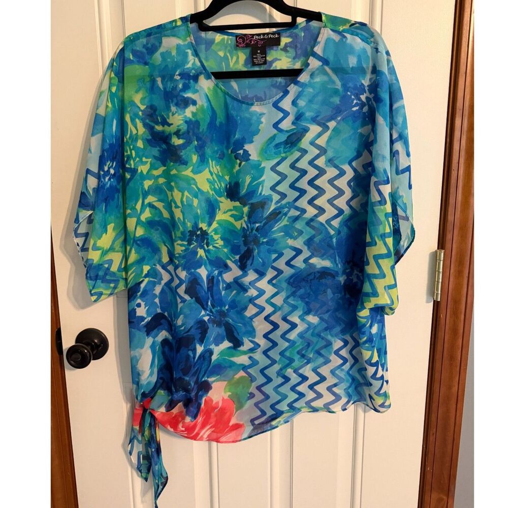 Peck & Peck sheer blouse size M